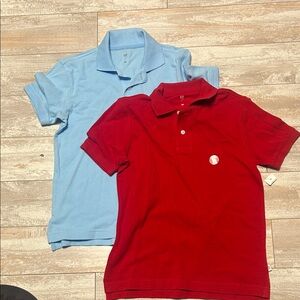 GAP Kids Cotton Polo Shirt - Set of 2- Red and Light Blue. Never Worn.